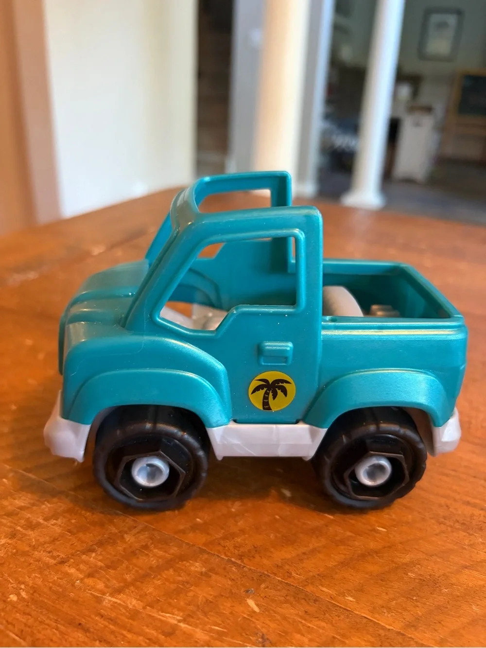 Fisher Price Little People teal truck as is